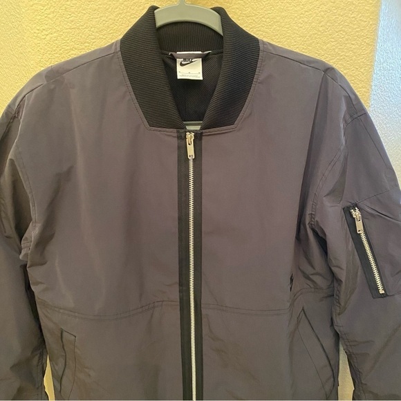 NWT~NIKE Men Navy Sportswear Style Essentials Lined Bomber Jacket Size Medium - Picture 3 of 10